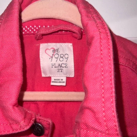The Children’s Place pink denim jacket size 2T - Picture 3 of 3